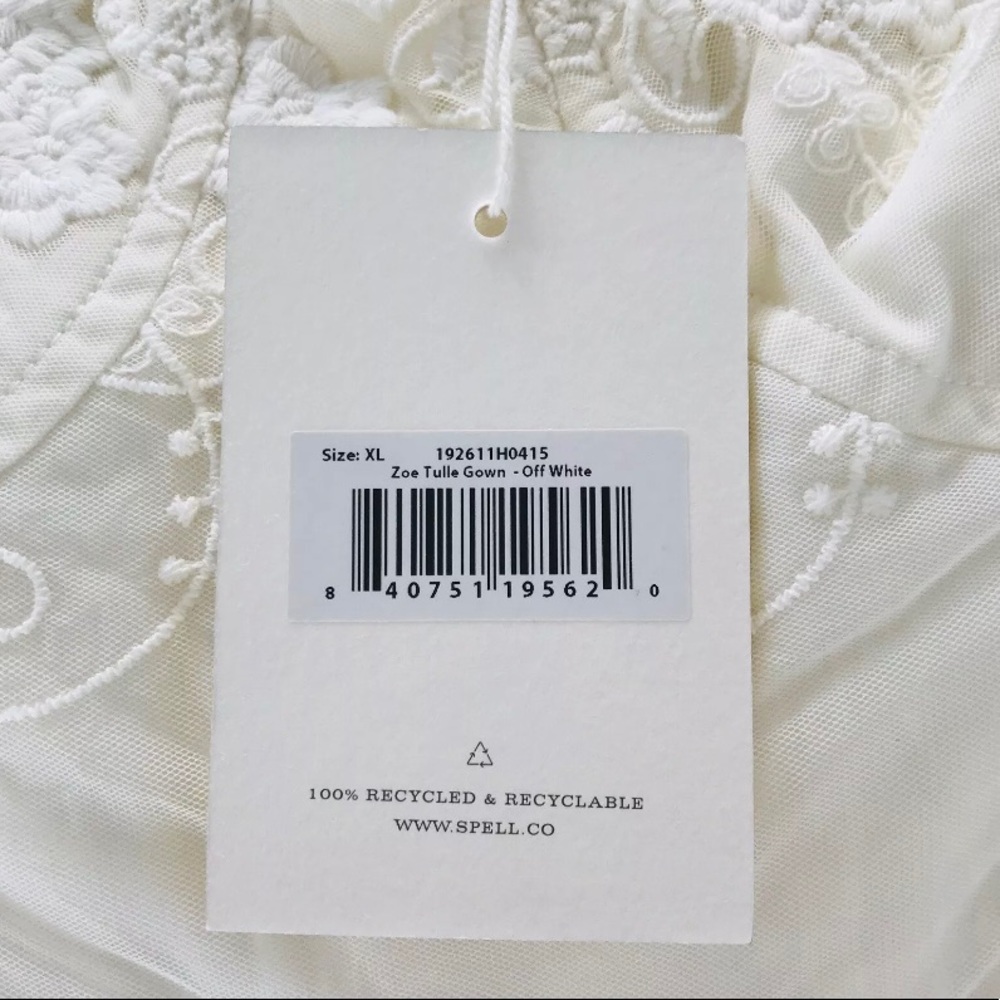 Spell & the Gypsy Free People Zoe White Tulle Wedding Bridal Ball Gown XL BNWT - Picture 8 of 15